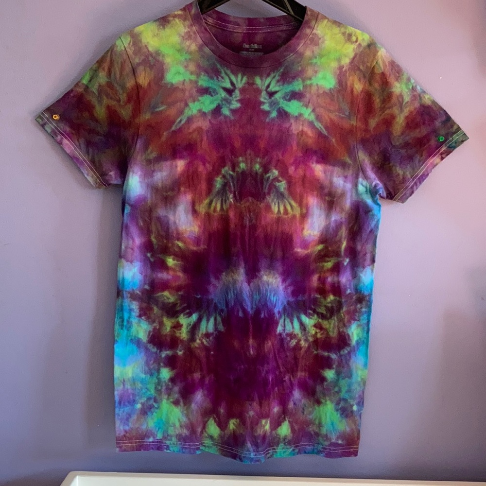 One of a kind hand dyed tie dye t-shirt
